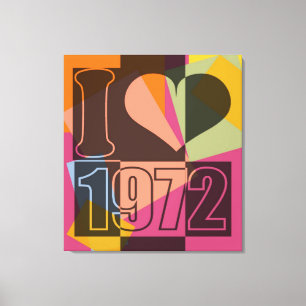 Art - I love (heart) 1972 - Ingewikkeld Canvas Afdruk