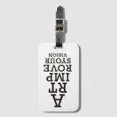 Art Improves Your Vision Eye Chart  Bagagelabel (Voorkant (verticaal))