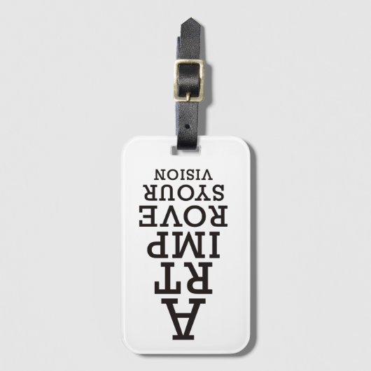 Art Improves Your Vision Eye Chart  Bagagelabel (Voorkant (verticaal))