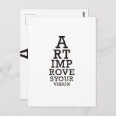 Art Improves Your Vision Eye Chart Briefkaart (Voorkant / Achterkant)