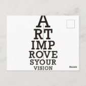 Art Improves Your Vision Eye Chart Briefkaart (Achterkant)