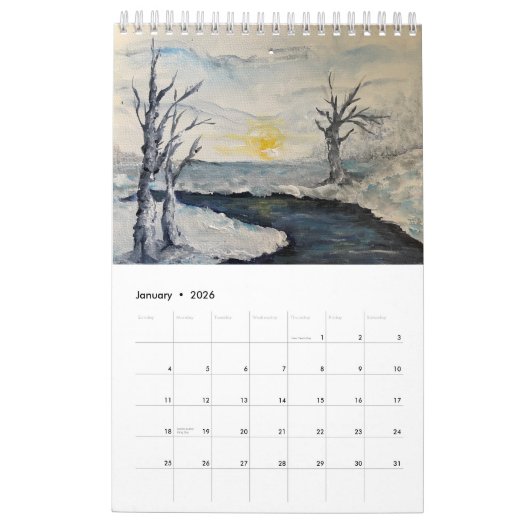 Art in Review Single Page Small Calendar, Kalender (Jan 2026)