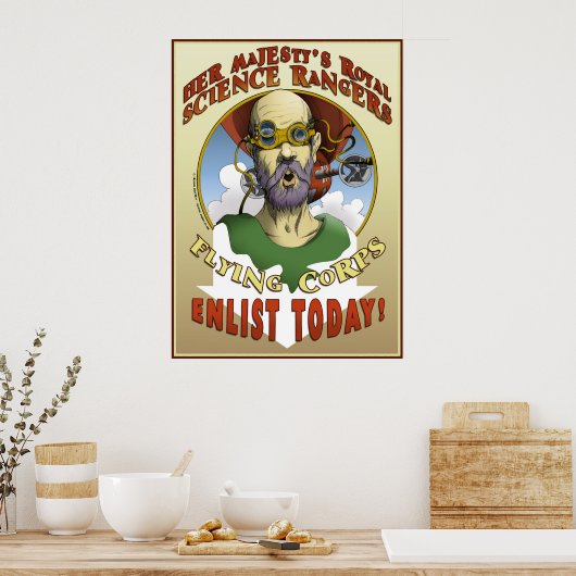 Art. Indienstneming van natuurkundigen Poster (Keuken)