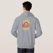 Art-Inspired Gray Hoodie with Vibrant Design – Com (Achterkant volledig)