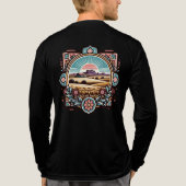 Art-Inspired Sunset Scenery Shirt met lange mouwen (Achterkant volledig)