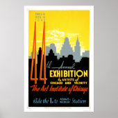 Art Institute Chicago 1940 WPA Poster (Voorkant)