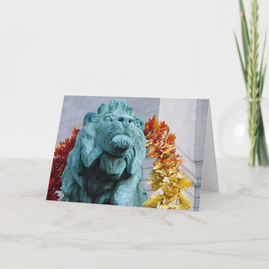 Art Institute lion - vakantiekaart (blanco) Kaart (Voorkant)
