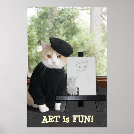 ART is FUN CAT Poster (Voorkant)