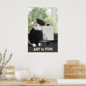 ART is FUN CAT Poster (Keuken)