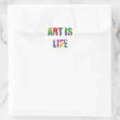 ART IS LEVEN RONDE STICKER (Tas)
