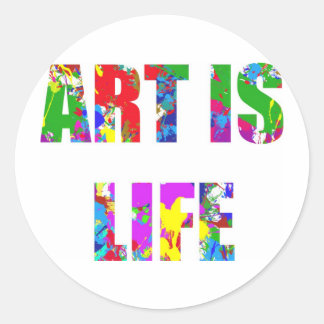 ART IS LEVEN RONDE STICKER