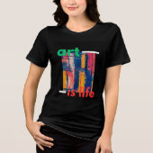 ART IS LEVEN Tri-Blend SHIRT (Voorkant)