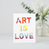 Art is Love Briefkaart (Staand voorkant)
