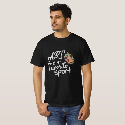 Art is mijn favoriete sport t-shirt (Voorkant volledig)