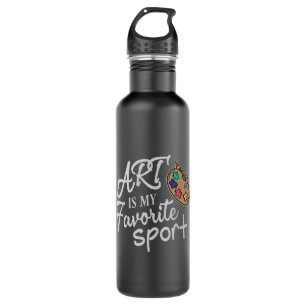 Art is mijn favoriete sport waterfles