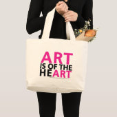 ART IS VAN HET HART GROTE TOTE BAG (Voorkant (product))