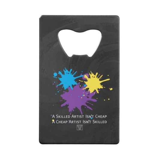 Art Isnt Cheap Creditkaart Flessenopener (Voorkant)