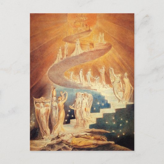 Art Jacobs ladder William Blake Briefkaart (Voorkant)