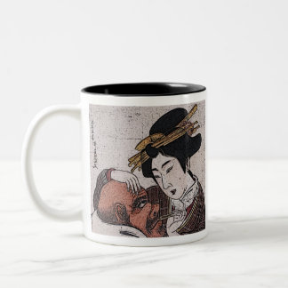 ART JAPANESE VINTAGE TWEEKLEURIGE KOFFIEMOK