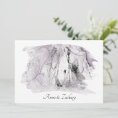 *~* Art Japanse vrouw RSVP QR AR27 Wedding Kaart (Staand voorkant)