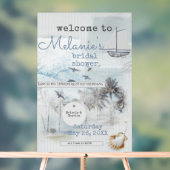 Art Journal Coastal Collage Bridal Shower Acryl Bord (Neutraal)