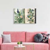 Art Journal Pagina's: Botanicals in het groen Canvas Afdruk (Insitu (Woonkamer))