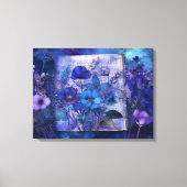 Art Journal Pagina's: Paarse en blauwe bloemen Canvas Afdruk (Voorkant)