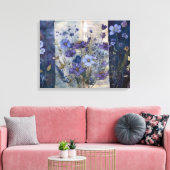 Art Journal Pagina's: Vervaagde Blues Canvas Afdruk (Insitu (Woonkamer))