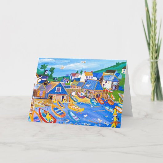 Art Kaart: Kreeftenvissers, Cadgwith, Cornwall Kaart (Voorkant)