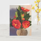 Art Kaart, leeg van binnen. Kunst van Sarah Sedwic Kaart (Gele Bloem)