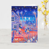 Art Kaart: Magische avond, Strandhuisje, Tresco Kaart (Gele Bloem)