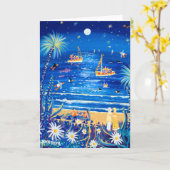 Art Kaart: Moonlight en liefde. Kaart (Gele Bloem)