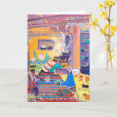 Art Kaart: Peruaanse aardappeleters, Peru. Kaart (Gele Bloem)