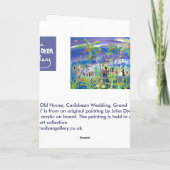 Art Kaart: Tropische bruiloft Kaart (Achterkant)