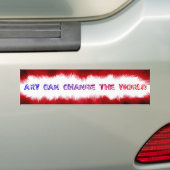 ART KAN DE WERELD VERANDEREN BUMPERSTICKER (Op auto)