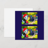 Art Kat Hanging Out Art Sokken Bedankkaart (Voorkant / Achterkant)