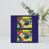 Art Kat Hanging Out Art Sokken Bedankkaart (Staand voorkant)