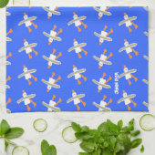 Art Kitchen Towel: John Dyer Seagulls, blauw Theedoek (Gevouwen)