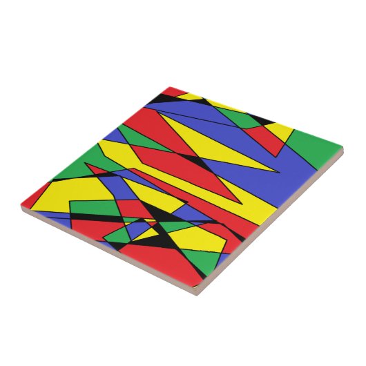 Art Kleur Keramische Tegel Tegeltje (Zijkant)