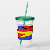 Art Kleuren Acryl Tumbler Acryl Drinkbeker (Achterkant)