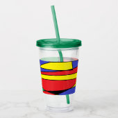 Art Kleuren Acryl Tumbler Drinkbeker (Links)