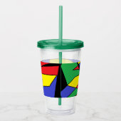 Art Kleuren Acryl Tumbler Drinkbeker (Rechts)