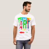 ART kleurrijke verf grappig T-shirt (Voorkant volledig)