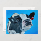 art koe nosey fresian briefkaart (Voorkant / Achterkant)