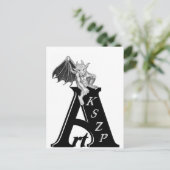 Art KSZP Logo mit Golem Gargoyle Briefkaart (Staand voorkant)