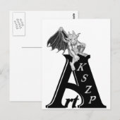 Art KSZP Logo mit Golem Gargoyle Briefkaart (Voorkant / Achterkant)