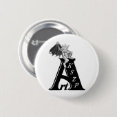 Art KSZP Logo mit Golem Gargoyle Ronde Button 5,7 Cm (Voorkant /achterkant)