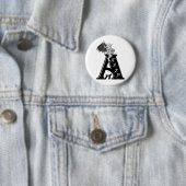 Art KSZP Logo mit Golem Gargoyle Ronde Button 5,7 Cm (In situ)
