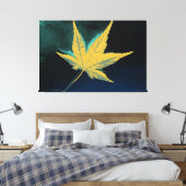 Art Leaf Autumn 5 Canvas Afdruk (Insitu (Slaapkamer))