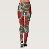 ART Legging Rosas Vermelhas sobre Renda Branca (Achterkant)